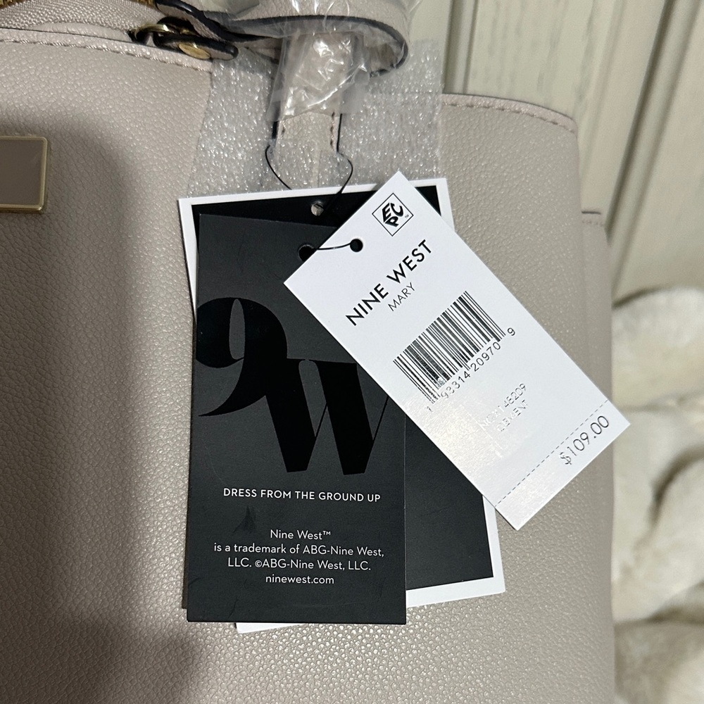 Nine West Cement Color Tote Bag - Picture 13 of 13